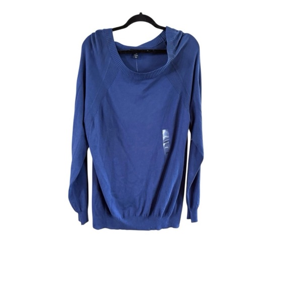 Alfani Men's Classic Blue Crewneck Sweater - Picture 2 of 11